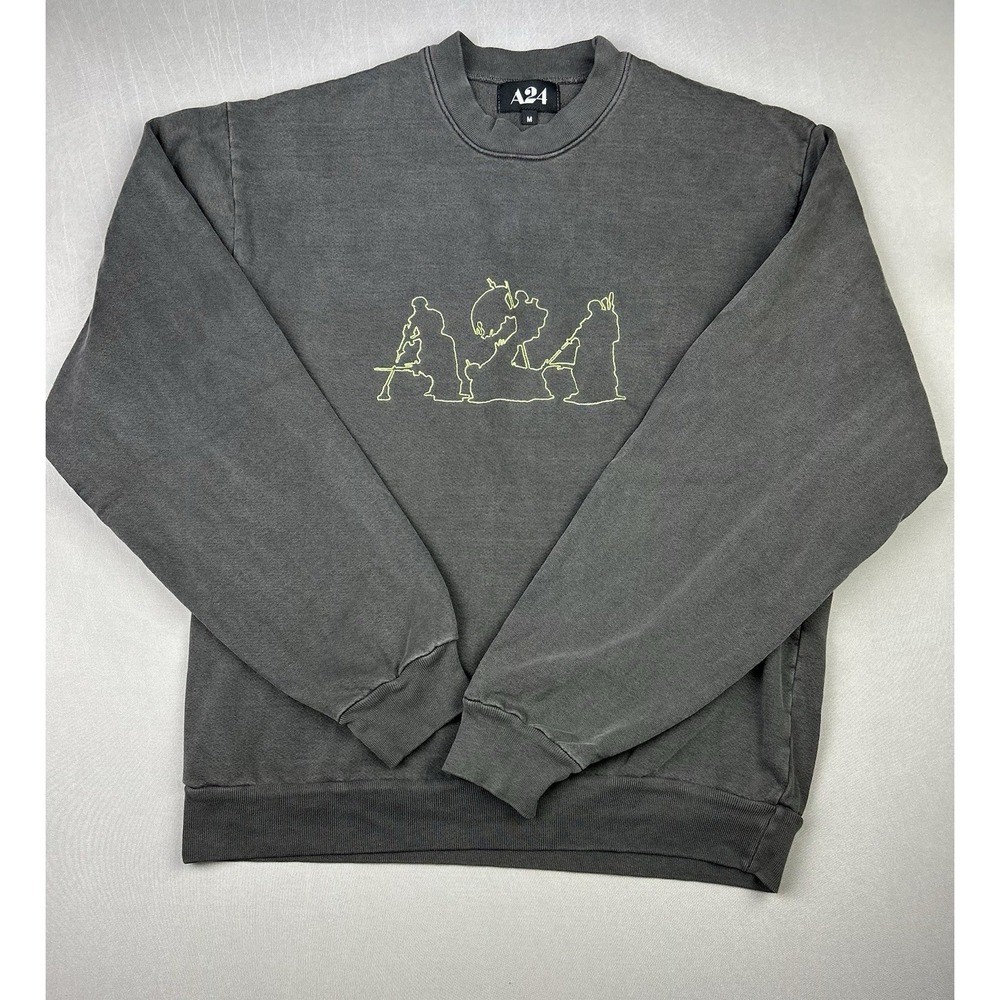 A24 Civil War Adult‎ M Logo Movie Promo Pullover Crew Neck Sweatshirt